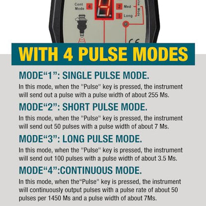 ALLOSUN Fuel Injector Tester Upgraded 8 Pulse Modes DIY Cleaning Tools Kit Automotive 12V Fuel System Diagnostic Detector