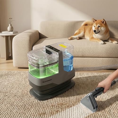 Carpet Spot Cleaner Machine, Mini Portable Upholstery & Couch Shampooer | 17KPa Suction, Deep Cleaning Compact Handheld Car Shampoo Machine for Sofa, Rug, Stairs & Pet Stains - color: Black