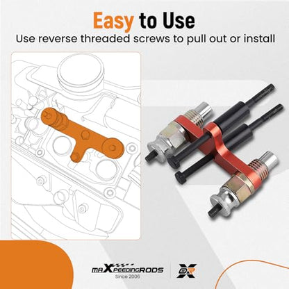 maXpeedingrods Fuel Injector Puller Removal Installer Set for BMW | N20 N26 N43 N47 N51 N52 N53 N54 N55 N57 N63 S63 Engine, Fuel Injector Extractor Slide Hammer Puller Set - style: for BMW