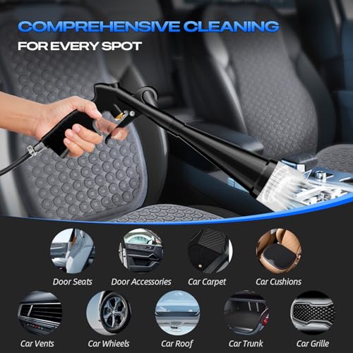 Detailing Car Cleaning Gun Interior Dryer Air Blow Gun, High Pressure Blower Gun, Car Detailing Tools for Quickly Blowing Out Dirt and DustWorking with Air - color: Silver