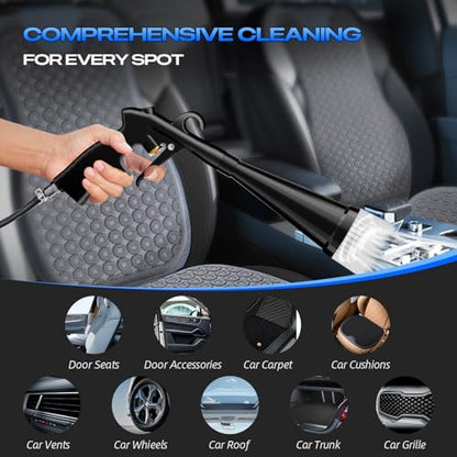 Detailing Car Cleaning Gun Interior Dryer Air Blow Gun, High Pressure Blower Gun, Car Detailing Tools for Quickly Blowing Out Dirt and DustWorking with Air - color: Silver