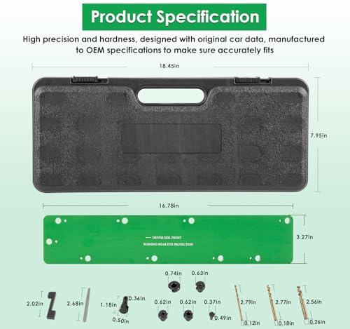71500 Exhaust Manifold Template Removal Tool Set for Dodge 5.7L Hemi Motors, Remove Broken Exhaust Manifold Bolts Without Damage Cylinder Head