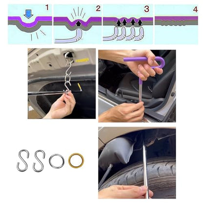 M16 Big Size Slide Puller,190 PCS Paintless Dent Removal tools Kit,Auto Body Hail Removal Tool, Bodywork Dings Dent Puller Remover kit,A Complete Car Dent Repair Tools Set for Professional Auto Repair - size: 190PCS