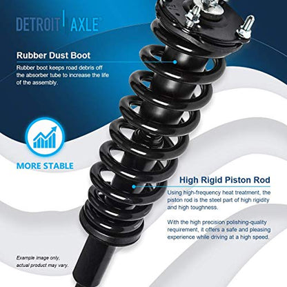 Detroit Axle - 4WD Front Struts for 2007-2021 Toyota Tundra [w/o TRD Package] Complete 2 Struts with Coil Spring 2008 2009 2010 2011 2012 2013 2014 2015 2016 2017 2018 2019 Replacement - size: 171119L_171119R-DA/PAIR