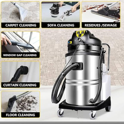 20L/30L/40L Commercial Carpet Cleaner Machine - 3 in 1 Portable Ex-tractor for Car Detailing | Stainless Steel Body Carpet/Sofas Cleaner Machine,20L - size: 20L