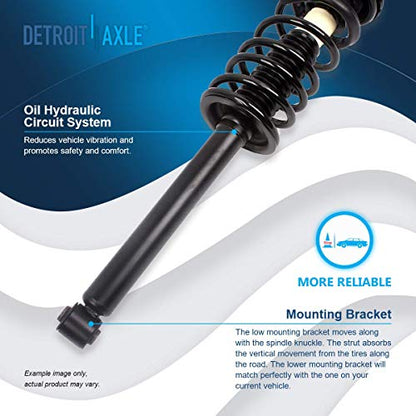 Detroit Axle - Rear Struts for 1995-2005 Chevrolet Cavalier Pontiac Sunfire, 2 Ready Struts w/Coil Spring Assembly 1996 1997 1998 1999 2000 2001 2002 2003 2004 Replacement Suspension Struts Shocks - size: 171281 x2/PAIR