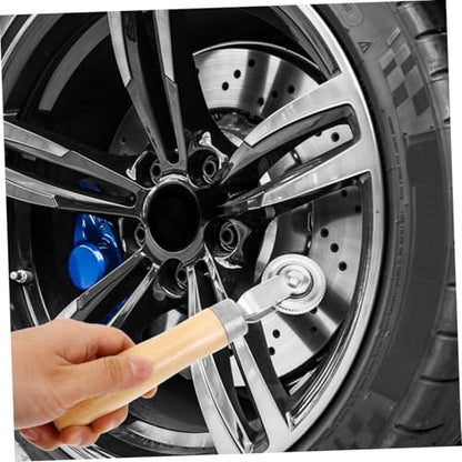 Mobestech 2pcs Car Tire Patch Roller Tool Wood Handle Tire Repair Rollers for Cars Motorcycles and Compact and Portable