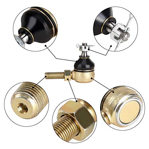 10L0L Golf Cart Tie Rod End Kit for Club Car DS 1976-2008 G&E,OEM 7539 7540 | 2 Left-Hand & 1 Right-Hand Thread Ball Joints; Restores Steering Precision; Greaseable; Diy Install, Basic Tools; Sturdy