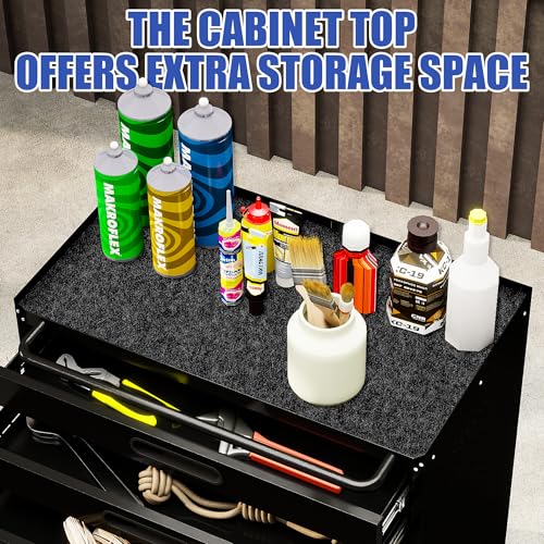 Metal Mobile Tool Storage Cabinet with 6 Drawers,Black Heavy Duty Rolling Tool Cabinets for Garage,Metal Storage Cabinets with Wheels,Assembly Required - color: Black, style: 6 drawers with wheels