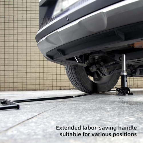 Car Jack 2 Ton and Jack Stand in One, 4000 lb Capacity, Off-Road Use (8.16" - 19.09") Screw tire Jack fit Ford F150 Chevy Silverado Doge Ram Toyota Land Cruiser Prado