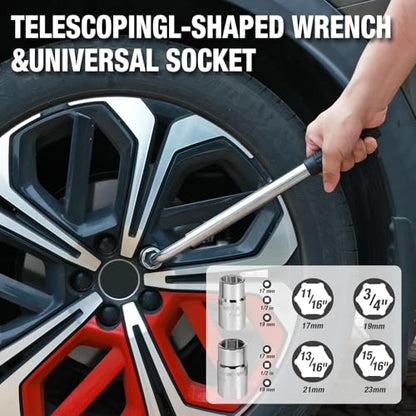 YELLOW JACKET Scissor Car Jack 3 Ton Tire Changing Kit with Lug Wrench, Emergency Kit Scissor Jack for Car - size: 3 TON