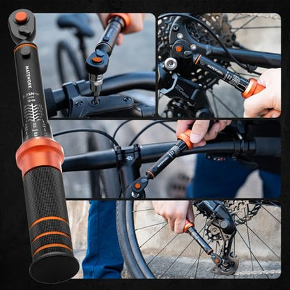 1/4 Torque Wrench, 3-25 Nm/26.6-221.3 in.lb, Mini 1/4" Drive Click Bike Torque Wrench Inch Pounds with 72-Tooth Dual-Direction, Small Bike Tool for Bicycle, MTB Maintenance, ±3% High Precision - size: 1/4-inch (mini, 3-25 nm /26.6-221.3 in.lb)
