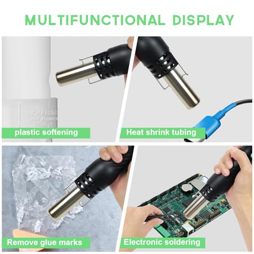 Hot Air Rework Station, 500°C SMD Hot Air Gun with Adjustable Airflow | Fast 500°C Heating, Precise Airflow Control, Ideal for PCB, USB-C Repair, Plastic Welding, IC Chip Rework & DIY Electronics