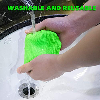XINDELL Interior Windshield Cleaner Tool – Car Window Cleaning Tool Extendable Handle for Easy Cleaning, 9pcs Reusable Microfiber Pads, Streak-Free Interior & Exterior Auto Glass Cleaner - size: 17in