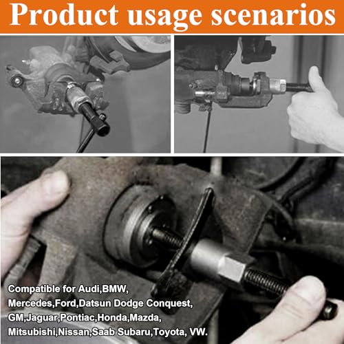 Brake Caliper Piston Rewind Tool,Car Rear Brake Pad Wind Back Tool,Right Handle Set Brake Caliper Wind Back Tool,Brake Piston Wind Back Tool for Replacement of Rear Brake Pad - size: Universal Style