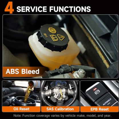 FOXWELL NT630 Plus ABS/SRS OBD2 Scanner, ABS Auto Bleed, Oil EPB SAS Resets | Brake & airbag scanner with read/clear codes, ABS bidirectional tests, live data, 10 OBD2 modes, AutoVIN and WiFi updates