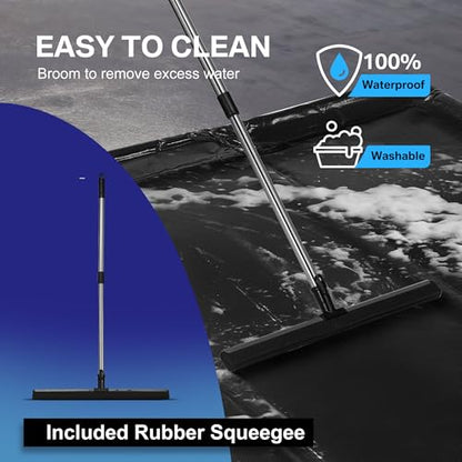 Waterproof Under Car Garage Floor Containment Mat with Squeegee for Snow Rain Mud Oil Protection 8'6" x 20' - size: 8'6" x 20'