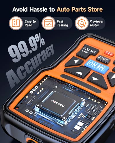 FOXWELL BT60 Car Battery Tester, 6V 12V Bluetooth Battery Load Tester & FOXWELL BT301 12V Car Battery Tester,