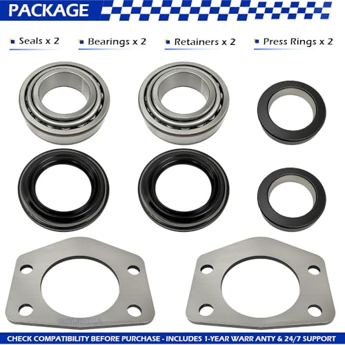 2 PCS Axle Bearing and Seal Kit W/Drum Brake for Jeep Wagoneer, Wrangler, CJ, TJ, XJ, J10, Dana 44 Rear 1997-2006 OEM#35239 36797 565903