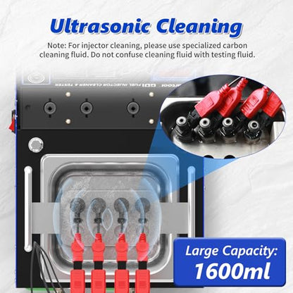 BELEY V209 GDI Injector Cleaner Tester Machine Heated Ultrasonic Fuel Injection Systems Cleanning 4-Cylinder 110V for PIEZO/EFI/FSI Gasoline Diesel,Motorcycle - size: ‎‎GDI/PIEZO V209
