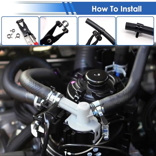 smseace Spring Hose Clamp Assortment kit 7-18mm 8-sizes Constant Tension Hose Clamp used for Fuel Line，Vacuum Hose，Air Hose Spring Band Hose Clamp Kit - size: 7-18mm 80Pcs
