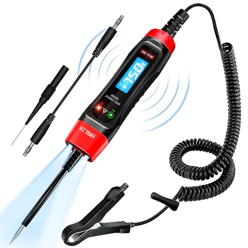 AWBLIN 4-75V DC Automotive Test Light with Buzzer Sound, LCD Digital Light Tester with Voltmeter, Heavy Duty Circuit Tester with Illumination, Fuse Voltage Tester Auto Electrical Tool