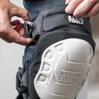 KLEIN TOOLS 60846 Knee Pad for Men and Women, Non-Marring, Gel-Like Padding, Adjustable Straps, Great for Construction and Flooring