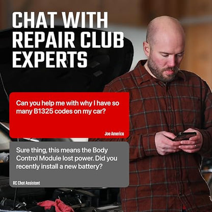 Repair Club Pro OBD II Scan Tool for iPhone and Android - No Subscription Fee - All System OBD2 Scanner All Vehicles 1996+