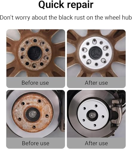 Wheel Hub Cleaning Kit, Brake Dust Remover Wheel Cleaning Automotive Tools Sets with 15 Pads,Holder and Adapte Fits for Power Drill or 1/2" Impact Driven Wrenches
