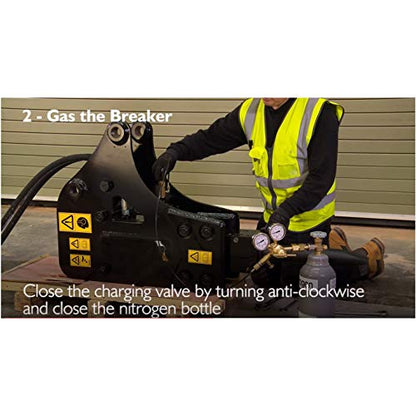 XZT GK-03 Hydraulic Nitrogen Gas Charging and Pressure Test Kit for JCB Hydraulic Breaker Hammer