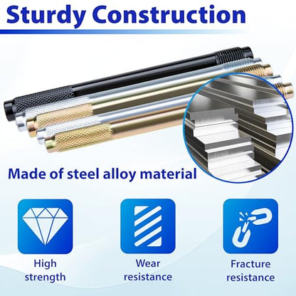 10 PCS Automotive Wheel Alignment Tool, Car Tire Alignment Stud Pin Kit | Steel Alloy Lug Bolts Mounting Tools for Mechanics, Positioning Balancing Tools for Changing Tires on Cars with Lug Bolts