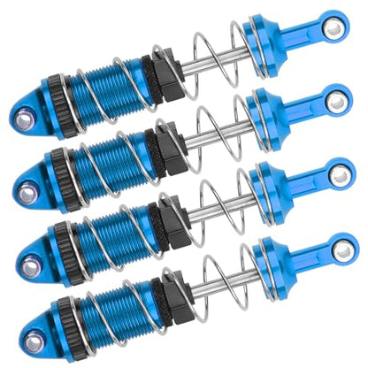 Full Metal Shock Absorber Damper Compatible with MN Model MN128 MN86 MN86K MN86KS G500 1/12 RC Crawler Car (Blue) - color: Blue