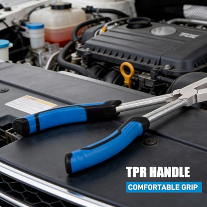 SMOTIVEPRO 13INCH Electrical Disconnect Pliers, Long Reach Electrical Disconnect Pliers for Cars, Automotive Electrical Connector Removal Tool with Ergonomic TPR Handle - color: 13INCH Electrical Disconnect Plier