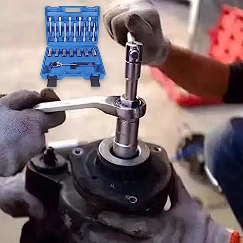 18PCS Steering Hub Suspension Shock Absorber Strut Nut Removal Tool Socket Set - size: 18pcs
