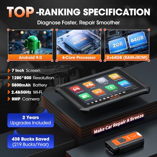 OTOFIX D1 ECU Coding Diagnostic Scanner for Car, 2-Year Free Update,2026 Bi-Directional Scan Tool with All Systems Diagnosis,40+ Resets, FCA AutoAuth, CAN FD & DoIP, Upgraded of D1 Lite