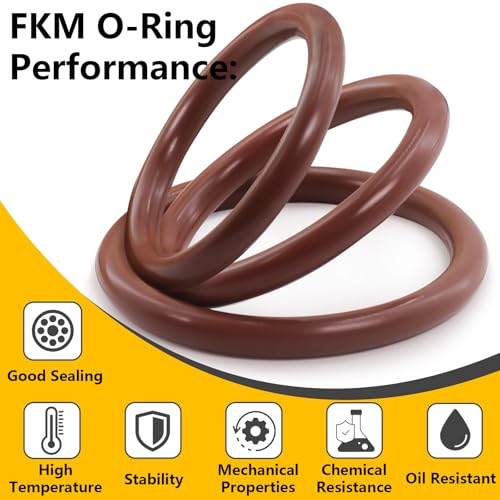 382 PCS Viton O Ring Assortment Kit (30 Sizes) - SAE Standard 75A Durometer Seal Kit for High Temp, High Pressure Automotive Engines, Hydraulic Systems, Chemical Plumbing - with 4 Pick Tools - style: 382 PCS O-Rings Kit