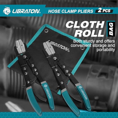 LIBRATON Ratcheting Hose Pinch Pliers, 2PCS Hose Clamp Pliers Set, 12Inch Hose Pinch Off Pliers, Hose Pliers, Radiator Hose Clamp Pliers, Fuel Line Pliers, Pinch Off Pliers for Coolant, Automotive - style: 2PCS Metal Pilers