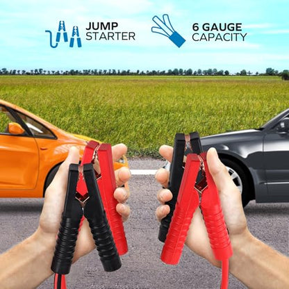 Xtreme Jumper Cables for Car, 12-Foot 8-Guage Heavy Duty Jumper Cables to Jump Star Dead Batteries in Cars Trucks & SUVs, Automotive Booster, Cold & Warm Weather Compatible, Tangle-Free Vinyl Coating