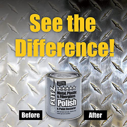 Flitz Car Buffing and Care Kit (Small) - USA-Made Polishers and Buffers Set – Includes 2lbs Paste, 16oz Sealant, 5" BuffBall, 4 Microfiber Cloths, Removes Rust & Restores Shine - style: Show Special: Small Kit