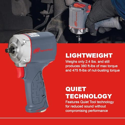 Ingersoll Rand 135MAX 3" Stroke Long-Barrel Air Hammer | Max rotational speed up to 2,600 BPM, ideal for exhaust and front-end jobs - style: 15QMAX - 3/8" Ultra-Compact Impact Wrench with Quiet Technology