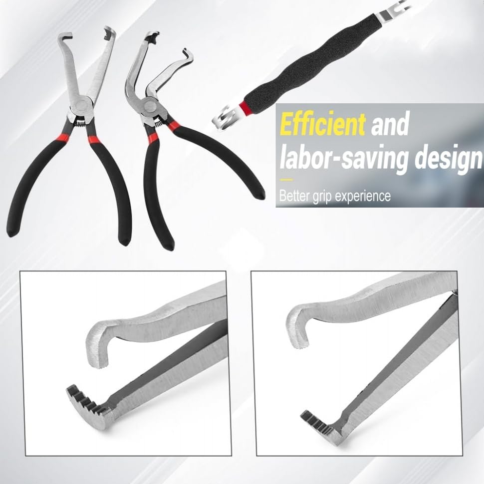 Electrical Disconnect Pliers Connector Hose Pliers Electrical hose removal fuel line disconnect tool set(3PCS) - color: *Black