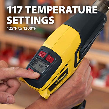 Wagner Spraytech 0503070 FURNO 700 Digital Heat Gun, 2 Nozzles & Temperature Setting Ranging 125áµ’F to 1300áµ’F, Electric Heat Gun for Paint Removal, Bending PVC, Crafts and More - size: FURNO 700