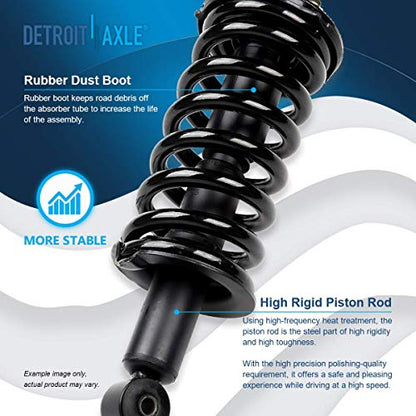 Detroit Axle - 4WD 2 Front Struts for Nissan TITAN Pathfinder Armada INFINITI QX56 Complete Struts w/Coil Springs Replacement Quick Install Ready Strut Shock - size: 171358 x2/PAIR