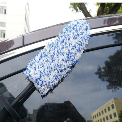 V+ Wheel Barrel Brush, Professional Microfiber Car Cleaner with Long Flexible Handle, Soft Bristle Rim Tool for Deep Well, Spoke & Exhaust Tip, Non-Scratch Auto Detailing Wash Supplies (#B) - color: #B