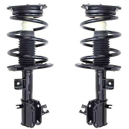 Detroit Axle - Front 4pc Struts Kit for 09-14 Nissan Maxima, Struts & Coil Spring Rear Shock Absorbers 2009 2010 2011 2012 2013 2014 Replacement Suspension - size: 4AQ48510/ strut shock kit