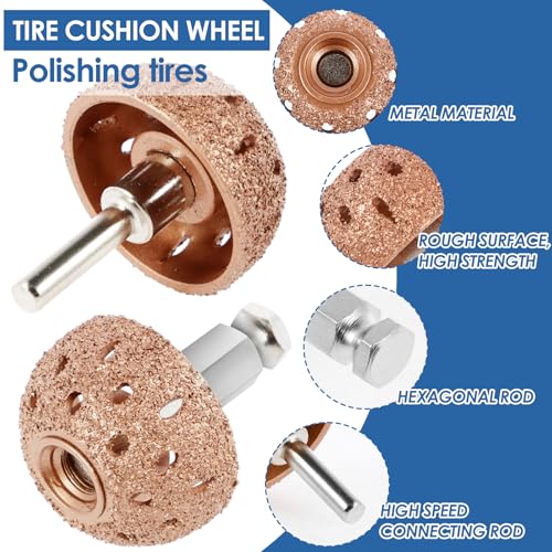 33 Pcs Tire Patch Roller Kit, Tire Rubber Repair Patch Kit with Roller Scraper Heavy Duty Tire Tube Patch Kit (32mm/ 42mm/ 58mm) Portable Tire Repair Tools for Car Truck Tractor Off Road Bike Grinding