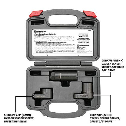Powerbuilt 3 Piece Oxygen Sensor Set, Oil Pressure Sending Unit Removal Kit , Specialty Switch Socket Tool Set - 648625 - style: 3 Piece Oxygen Sensor Socket Set