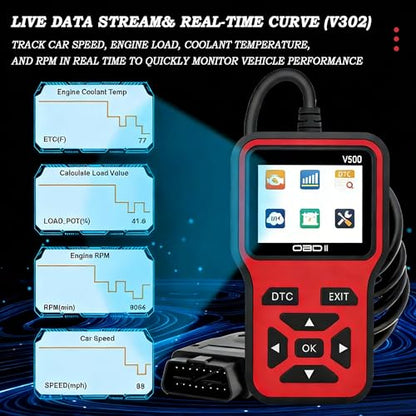 OBD2 Scanner for Hyundai Palisade 2020 2021 2022 2023 2024 2025 2026, Engine Code Reader Live Data Reading Plug-and-Play Scan Tool Portable Handheld Car Diagnostic Tool