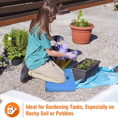 Gardzen Extra Thick Garden Kneeling Pad | EVA Foam Kneeler Pad for Gardening, Baby Bath, Yoga, Pilates, Exercise, 18" x 11" x 1.5", Blue - size: 18" x 11" x 1.5" - 1 Pack