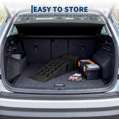 Garvee 2 Pack Low Profile Car Service Ramps, 6 t Heavy Vehicle Lift Ramps | 12000 LB Heavy Duty Vehicle Lift Ramps, 6.7" Lift Height Portable Auto Ramp for Home Garage Oil Change Maintenance Repair - size: 6T